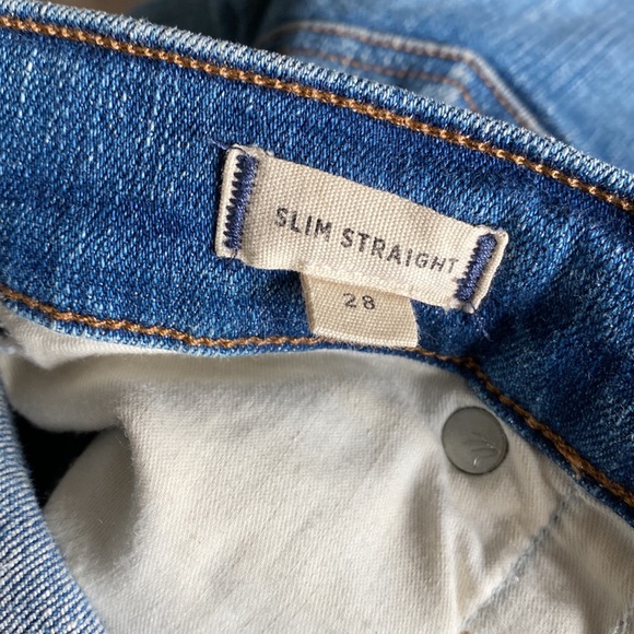 Madewell Slim Straight Jeans: Distressed Button-Front Edition - Picture 5 of 14
